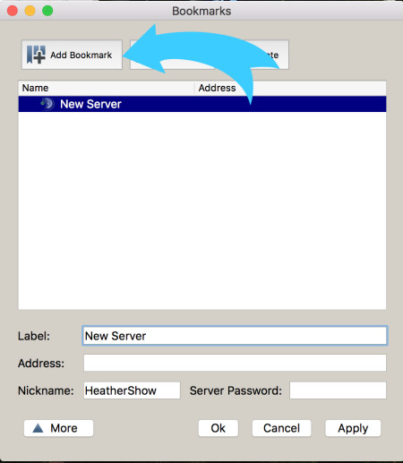 Click on Add Bookmark