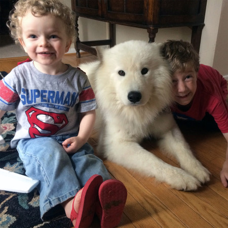 My nephews, Milo and Michael, loving on Ty